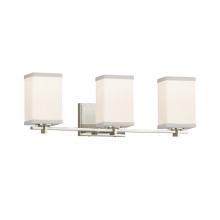 Justice Design Group FAB-8443-15-WHTE-NCKL - Era 3-Light Bath Bar