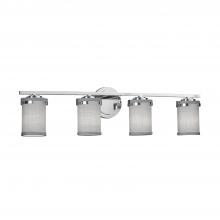 Justice Design Group FAB-8454-10-GRAY-CROM - Atlas 4-Light Bath Bar