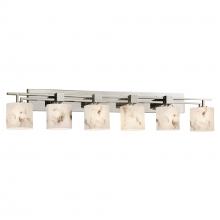 Justice Design Group FAL-8706-30-NCKL - Aero 6-Light Bath Bar