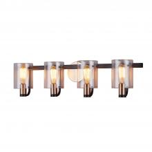 Justice Design Group FSN-8084-CLER-MBBR - Poise 4-Light Bath Bar