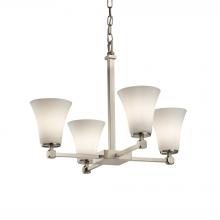 Justice Design Group FSN-8420-20-OPAL-NCKL - Tetra 5-Light Chandelier