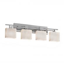 Justice Design Group FSN-8704-55-RBON-CROM - Aero 4-Light Bath Bar