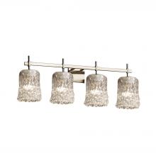 Justice Design Group GLA-8414-16-CLRT-NCKL - Union 4-Light Bath Bar