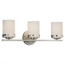 Justice Design Group POR-8453-10-SAWT-NCKL - Atlas 3-Light Bath Bar