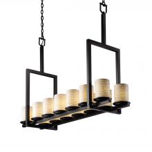 Justice Design Group POR-8764-10-WAVE-MBLK - Dakota 14-Light Bridge Chandelier (Tall)