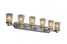 Justice Design Group GLA-8516-16-WHTW-NCKL - Rondo 6-Light Bath Bar