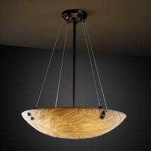 Justice Design Group PNA-9661-25-WAVE-MBLK-F5 - 18" Pendant Bowl w/ CONCENTRIC SQUARES FINIALS