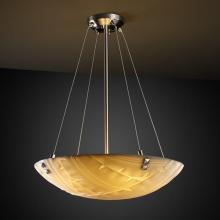 Justice Design Group PNA-9662-35-WAVE-NCKL-F6 - 24" Pendant Bowl w/ CONCENTRIC CIRCLES FINIALS