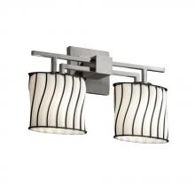 Justice Design Group WGL-8702-30-GRCB-DBRZ - Aero 2-Light Bath Bar