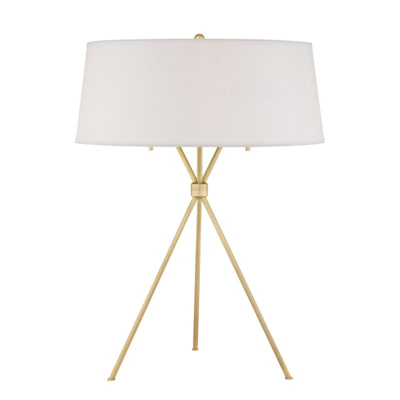 Two Light White Paper W/polished Silver Spider Shade Table Lamp