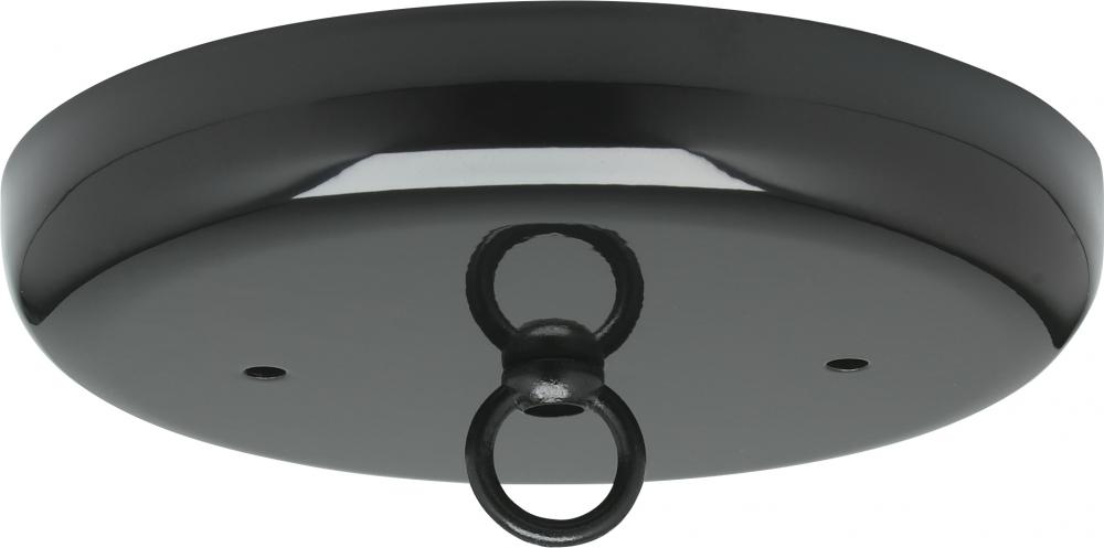 Contemporary Canopy Kit; Black Finish; 5&#34; Diameter; 7/16&#34; Center Hole; 2-8/32 Bar Holes;