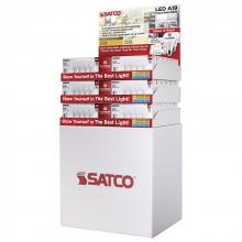 Satco Products Inc. D2114 - Display Unit Containing 36 Boxes of S11775 4-Pack; 9 Watt; A19; Medium Base; 3K/4K/5K CCT