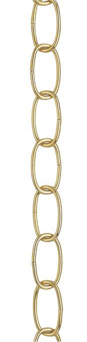 3&#39; 11 Gauge Fixture Chain Polished Brass Finish