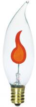 Westinghouse 0375600 - 3W CA8 Flicker Flame Incandescent Clear E12 (Candelabra) Base, 120 Volt, Card