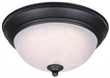 Westinghouse 6400600 - 11 in. 14W LED Flush Oil Rubbed Bronze Finish White Alabaster Glass