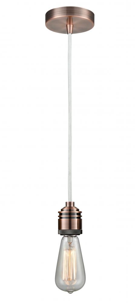 Winchester - 1 Light - 2 inch - Antique Copper - Cord hung - Mini Pendant