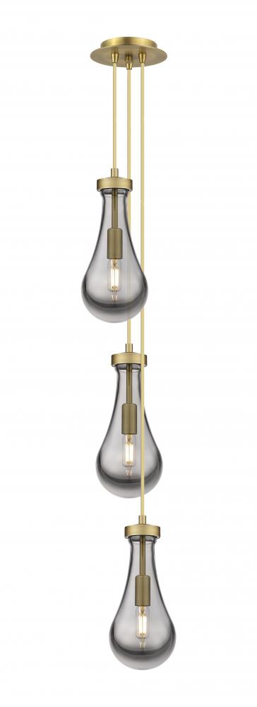 Owego - 3 Light - 7 inch - Brushed Brass - Multi Pendant