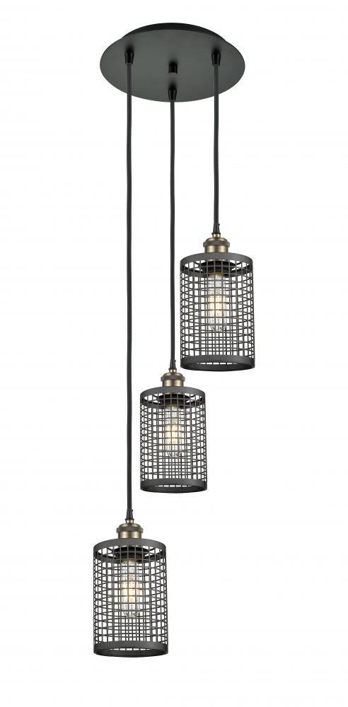 Nestbrook - 3 Light - 11 inch - Black Antique Brass - Cord hung - Multi Pendant