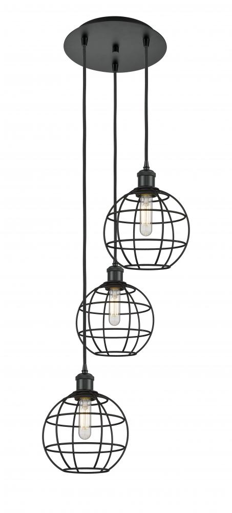 Lake Placid - 3 Light - 15 inch - Matte Black - Cord Hung - Multi Pendant