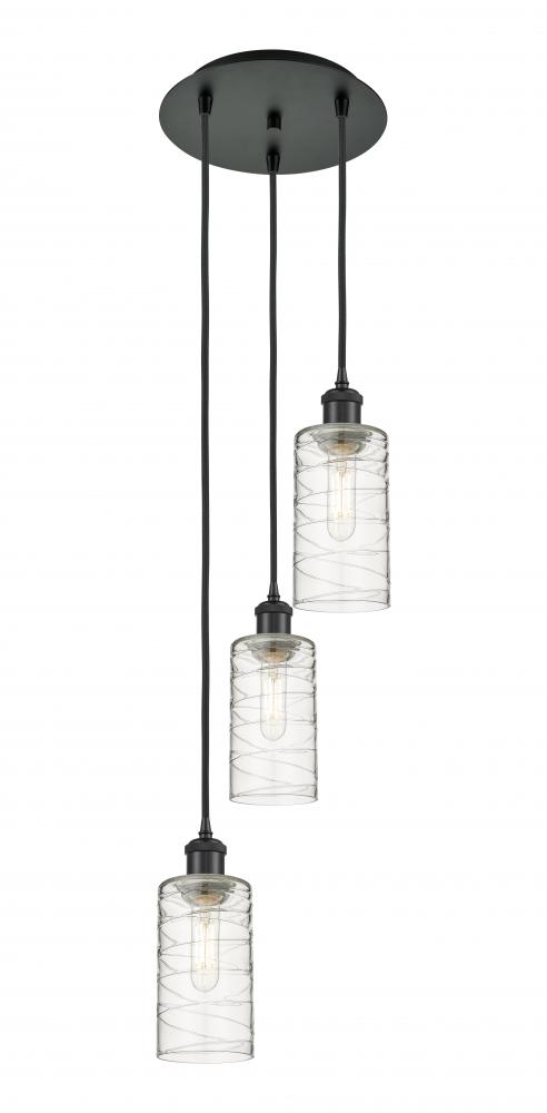 Crown Point - 3 Light - 13 inch - Matte Black - Multi Pendant