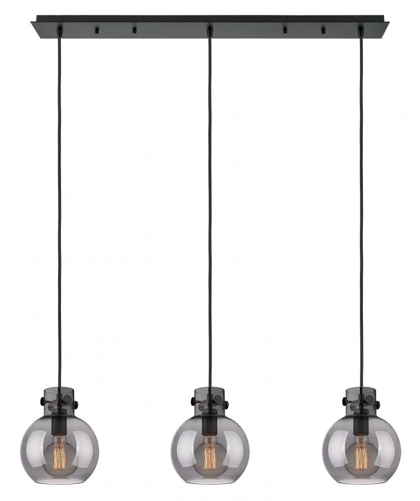 Newton Sphere - 3 Light - 40 inch - Matte Black - Cord hung - Linear Pendant