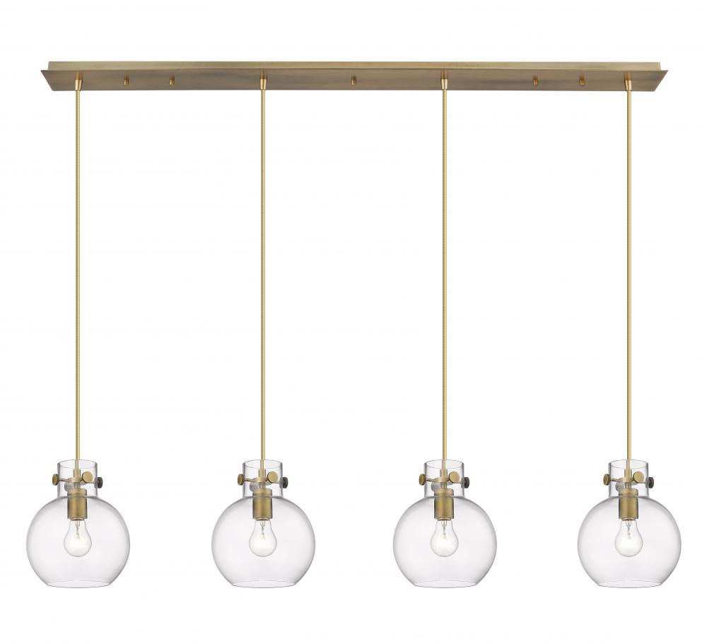 Newton Sphere - 4 Light - 52 inch - Brushed Brass - Linear Pendant