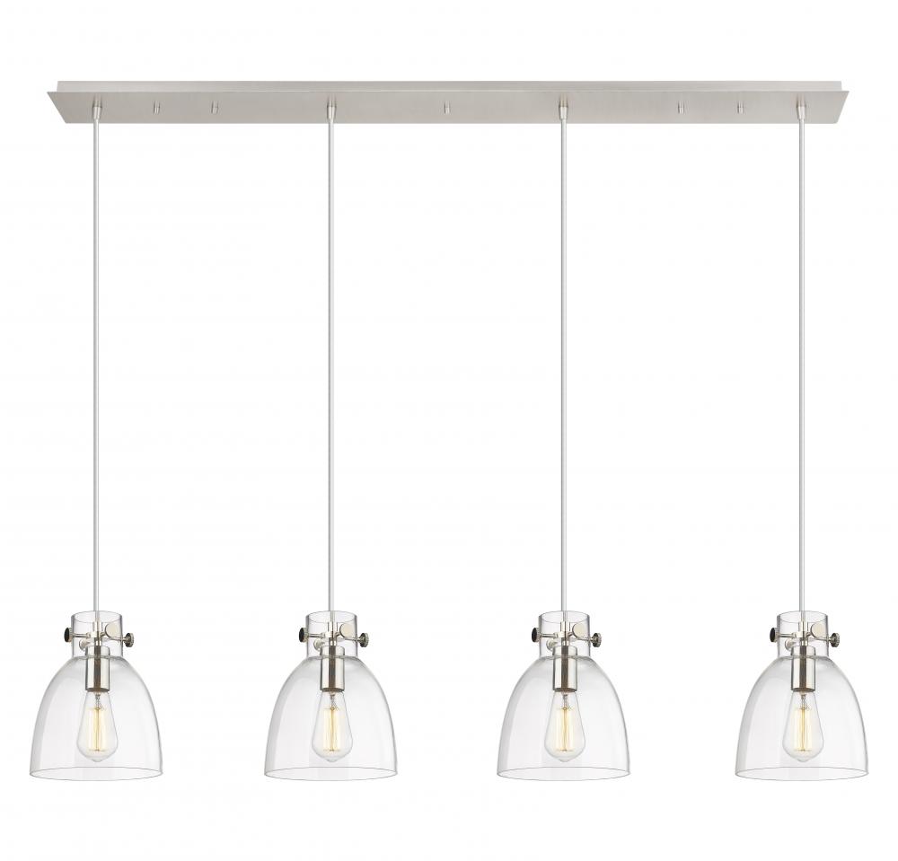 Newton Bell - 4 Light - 52 inch - Polished Nickel - Linear Pendant