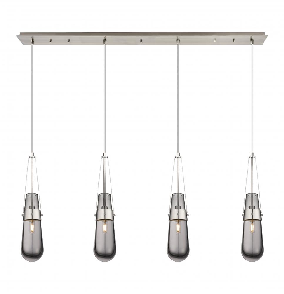 Milan - 4 Light - 48 inch - Brushed Satin Nickel - Linear Pendant