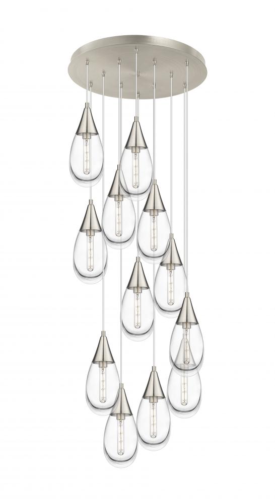 Malone - 12 Light - 25 inch - Brushed Satin Nickel - Multi Pendant