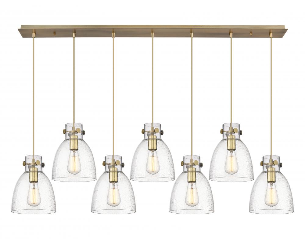 Newton Bell - 7 Light - 52 inch - Brushed Brass - Linear Pendant