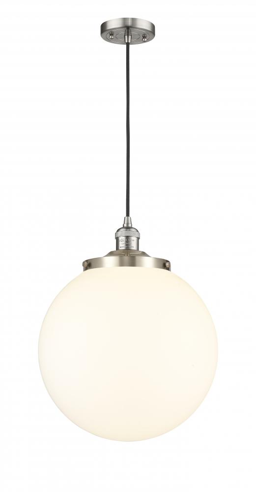 Beacon - 1 Light - 14 inch - Brushed Satin Nickel - Cord hung - Mini Pendant