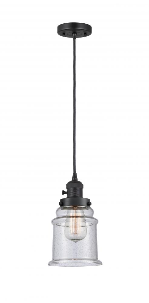 Canton - 1 Light - 6 inch - Matte Black - Cord hung - Mini Pendant