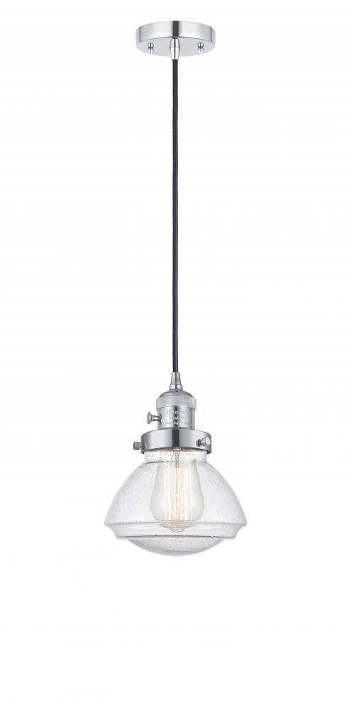 Olean - 1 Light - 7 inch - Polished Chrome - Cord hung - Mini Pendant