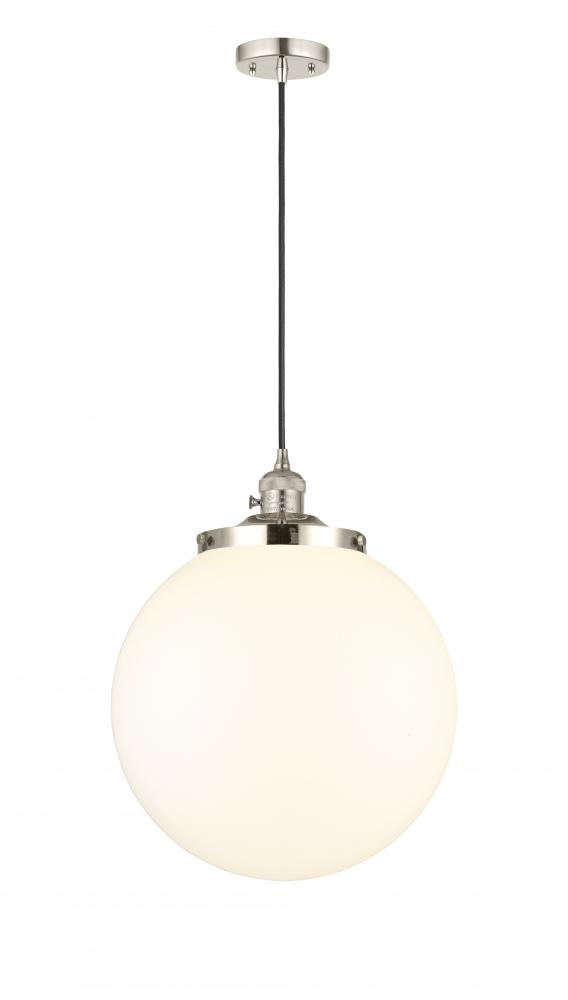 Beacon - 1 Light - 14 inch - Polished Nickel - Cord hung - Mini Pendant