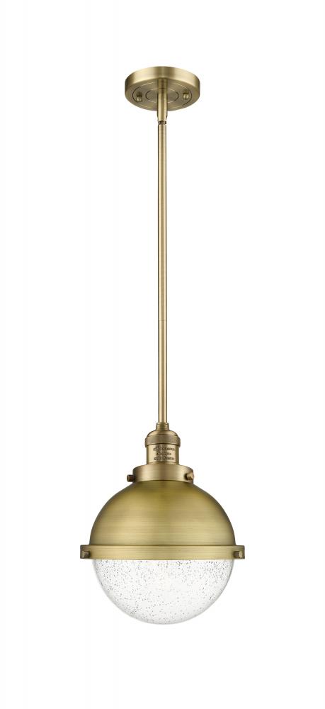 Hampden - 1 Light - 9 inch - Brushed Brass - Stem Hung - Mini Pendant