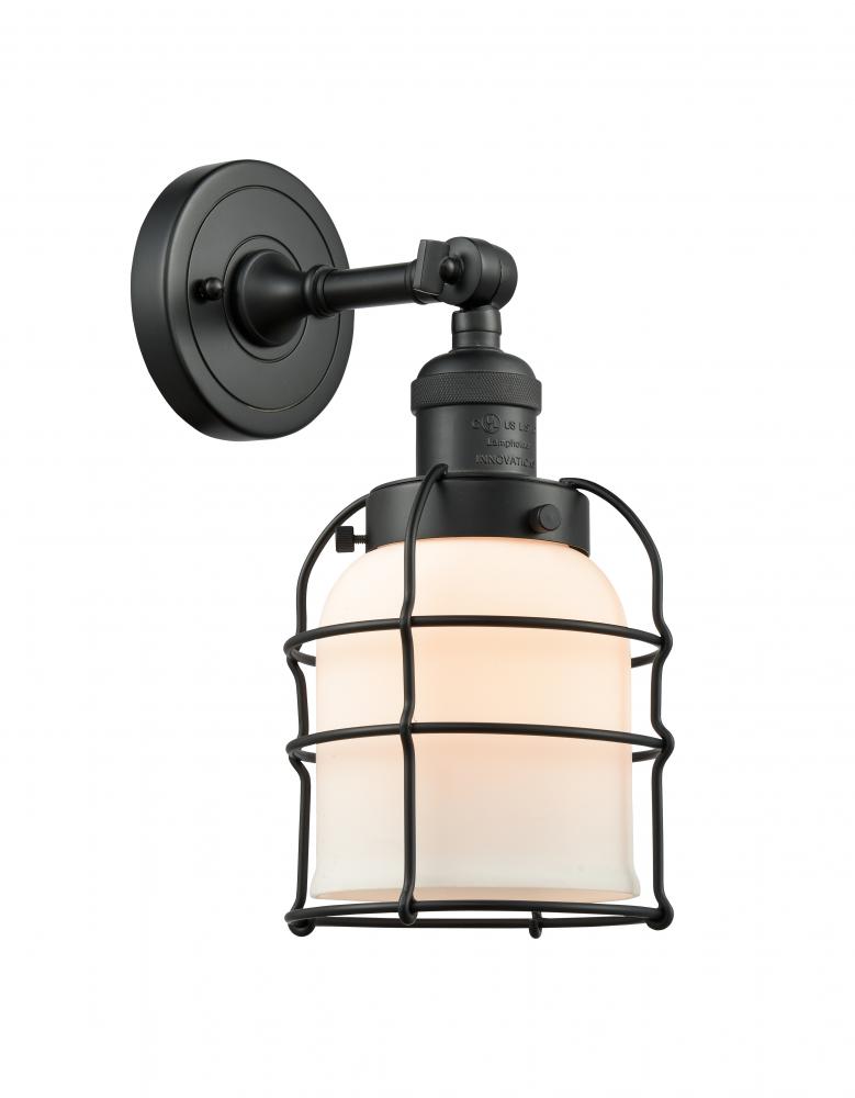 Bell Cage - 1 Light - 6 inch - Matte Black - Sconce