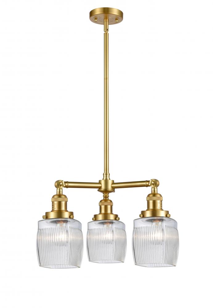 Colton - 3 Light - 18 inch - Satin Gold - Stem Hung - Chandelier