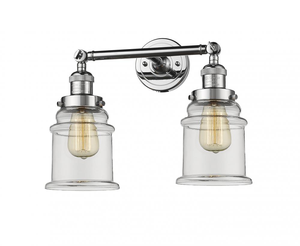 Canton - 2 Light - 17 inch - Polished Chrome - Bath Vanity Light