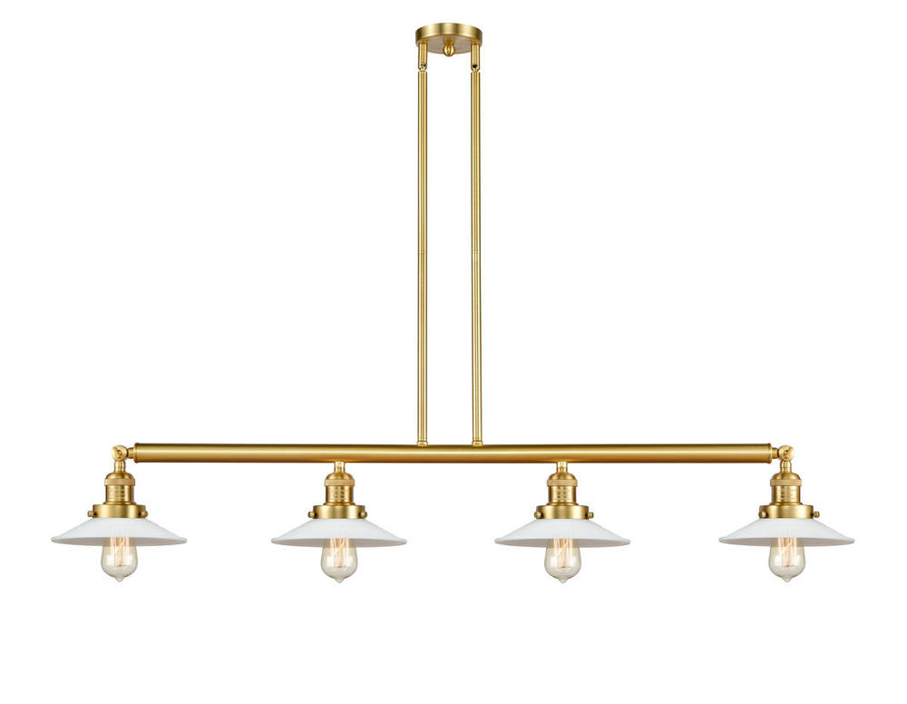 Halophane - 4 Light - 53 inch - Satin Gold - Stem Hung - Island Light