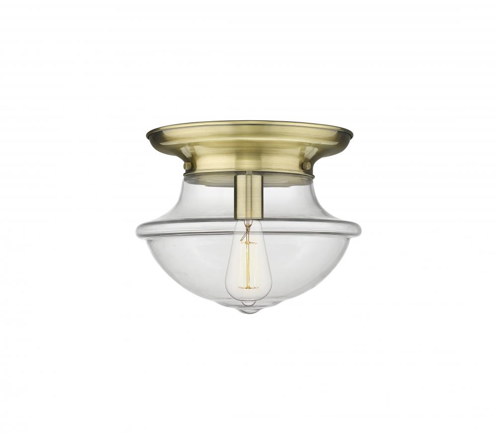 Oxford - 1 Light - 14 inch - Antique Brass - Flush Mount