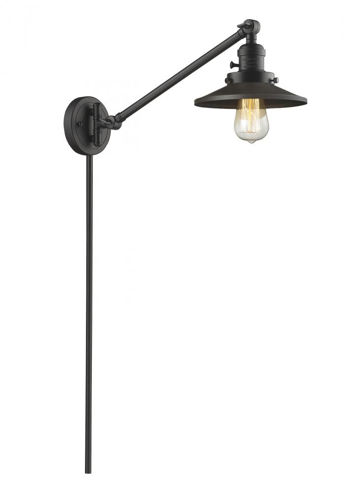 Railroad - 1 Light - 8 inch - Oil Rubbed Bronze - Swing Arm