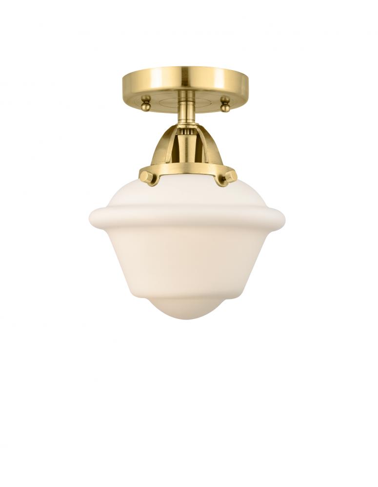 Oxford - 1 Light - 8 inch - Satin Gold - Semi-Flush Mount