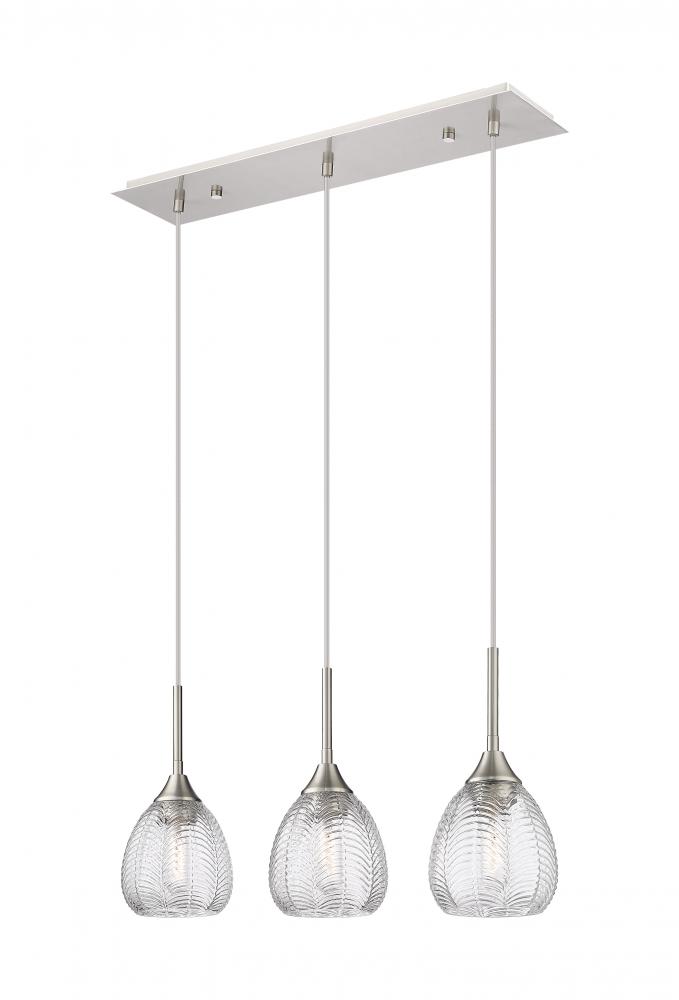 Berkshire - 3 Light - 27 inch - Brushed Satin Nickel - Cord Hung - Island Light