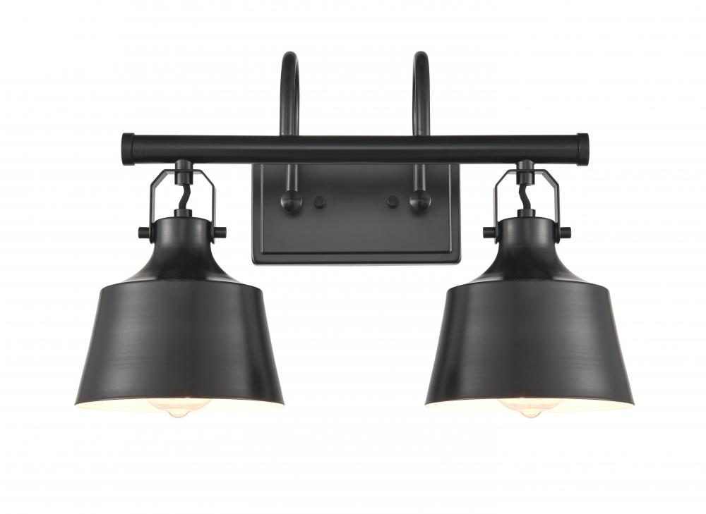 Provin - 2 Light - 19 inch - Matte Black - Bath Vanity Light