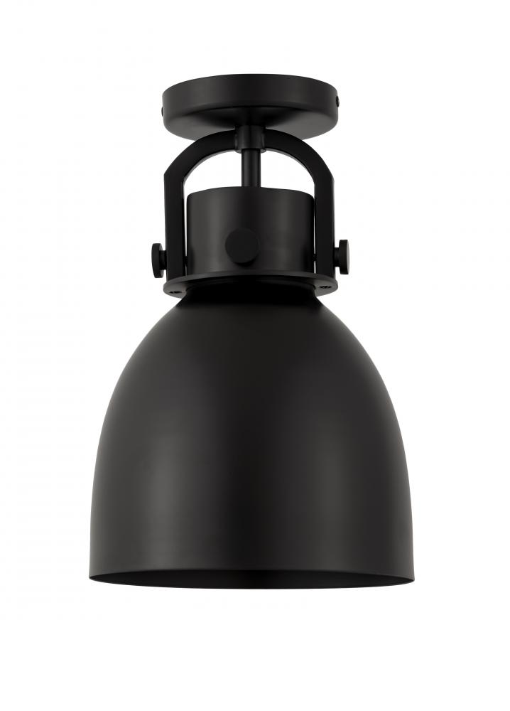 Newton Sphere - 1 Light - 8 inch - Matte Black - Flush Mount