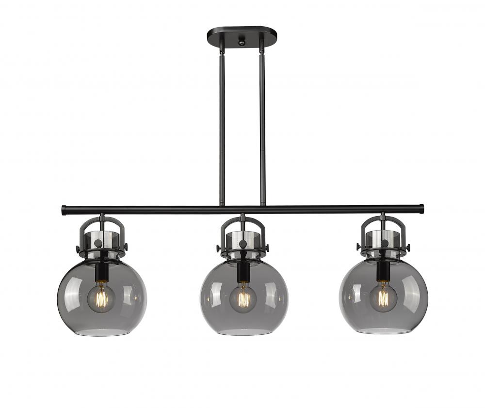 Newton Sphere - 3 Light - 42 inch - Matte Black - Island Light