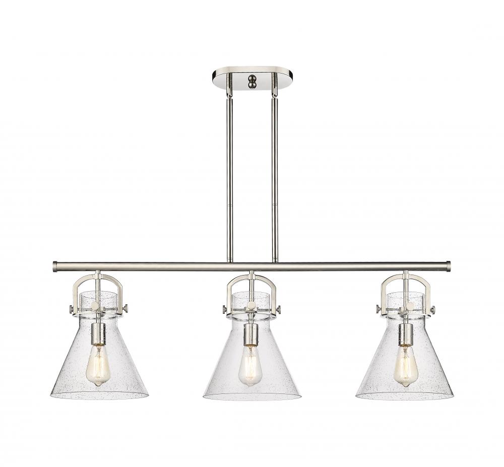 Newton Cone - 3 Light - 42 inch - Polished Nickel - Island Light