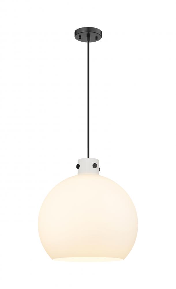 Newton Sphere - 3 Light - 18 inch - Matte Black - Cord hung - Pendant