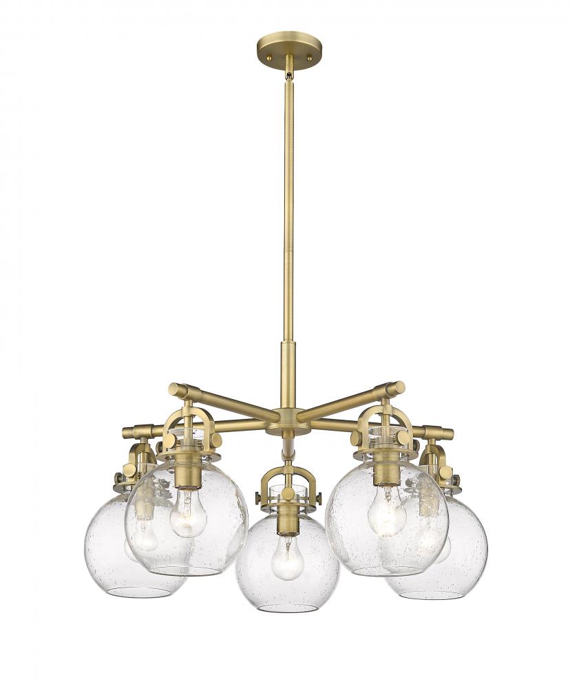 Newton Sphere - 5 Light - 26 inch - Brushed Brass - Chandelier