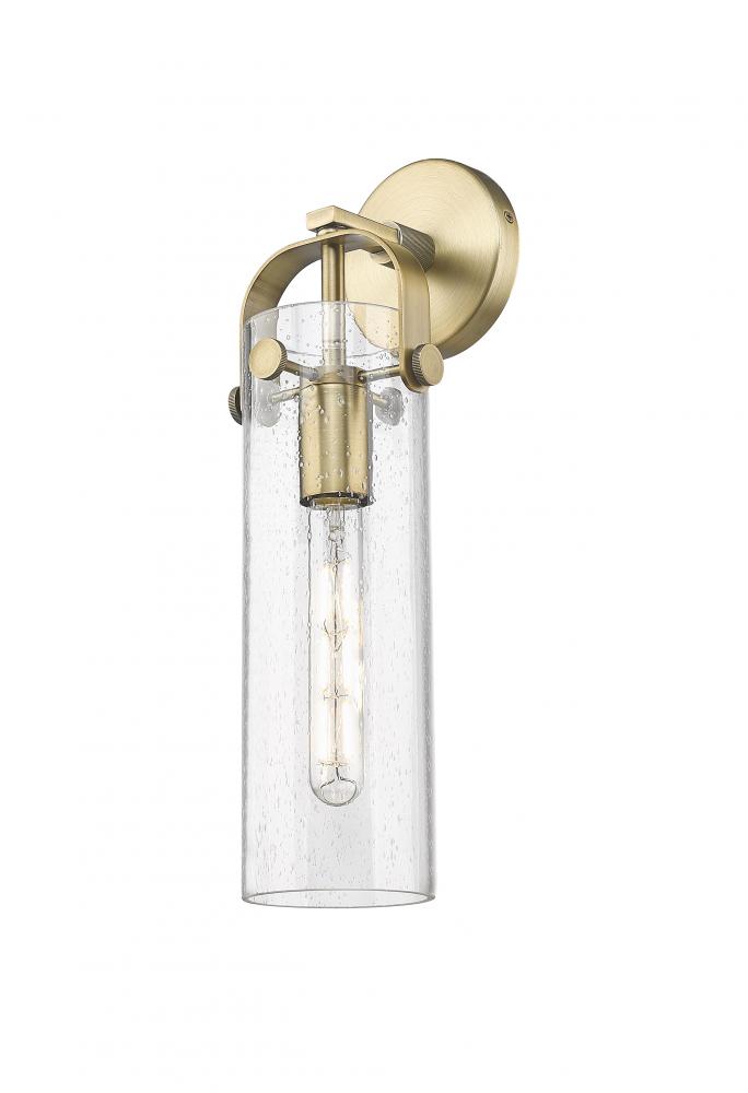 Pilaster - 1 Light - 4 inch Glass - Brushed Brass - Sconce